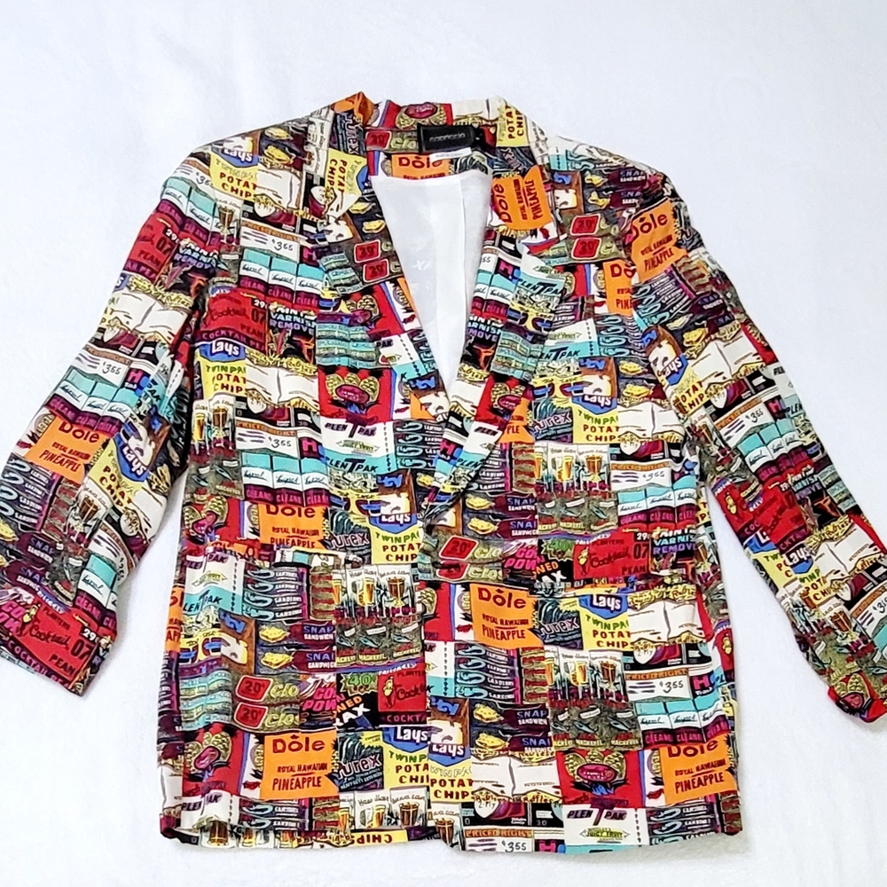 Capriccio Colorful Graphic Women's Blazer Silk